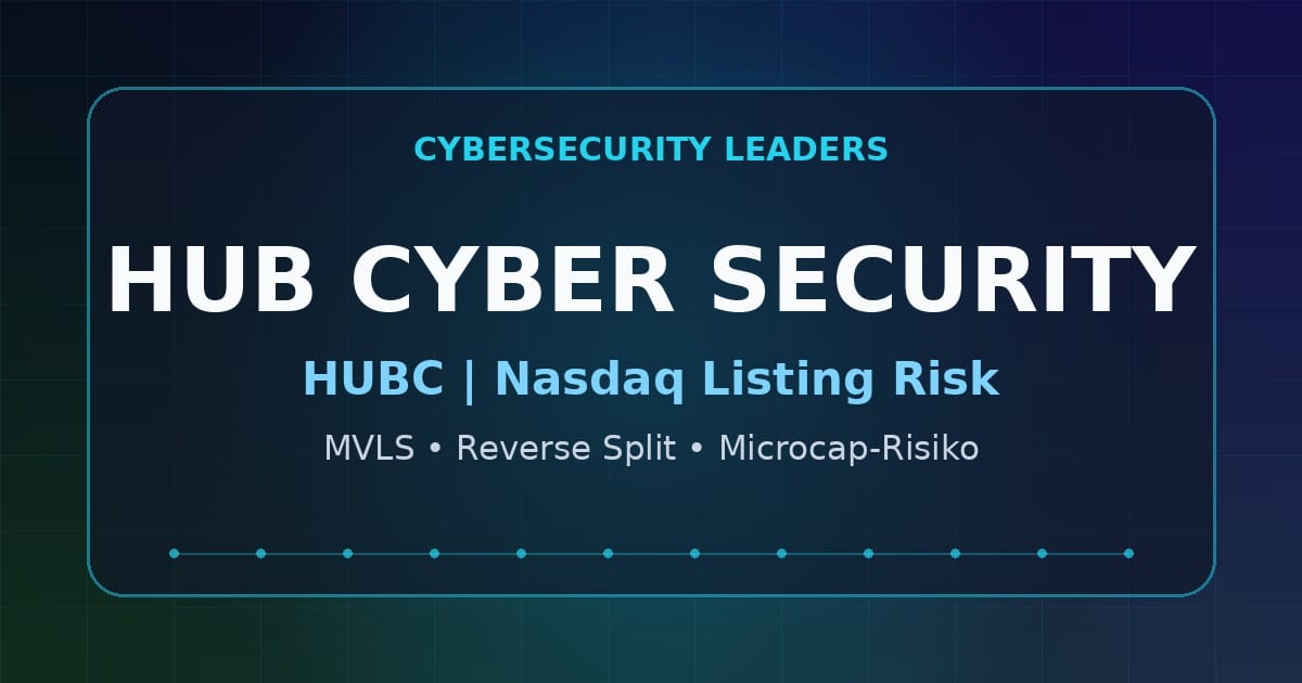 HUB Cyber Security: Warum der neue Nasdaq-Brief den Microcap-Case auf Investierbarkeit reduziert