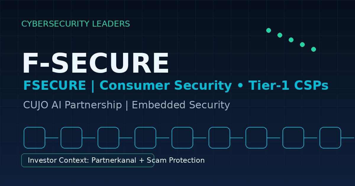 F-Secure und CUJO AI: Warum Consumer-Security jetzt zum Tier-1-CSP-Plattformtest wird