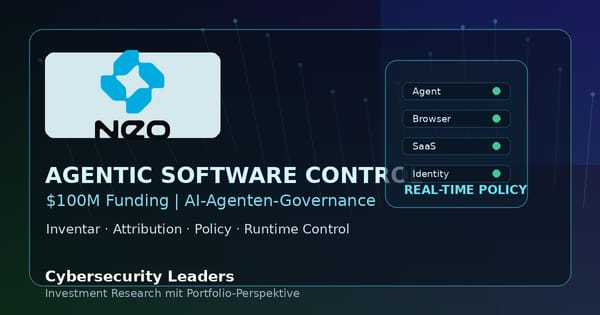 Neo startet mit 100 Millionen Dollar: Warum Agentic Software Control zur neuen AI-Security-Wette wird